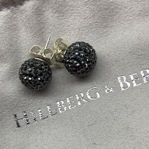 Hillberg & Berk Hematite Stud Earrings -NWOT